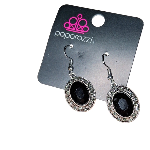 *10/$20* Earrings Silver Onyx Women Jewelry Teen Girls - Picture 1 of 5